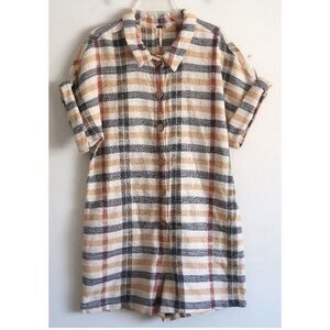 Free People Plaid Romper - Size XS